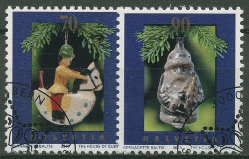 Schweiz 2003 Weihnachten Christbaumschmuck 1857/58 gestempelt