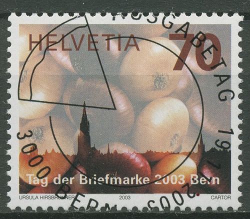 Schweiz 2003 Tag der Briefmarke Berner Zibelemärit 1859 gestempelt