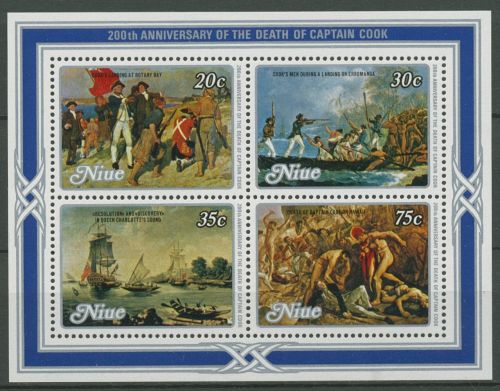Niue 1979 200. Todestag von James Cook Seefahrer Block 21 postfrisch (C42459)