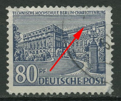 Berlin 1949 Berliner Bauten mit Plattenfehler 55 I gestempelt
