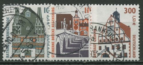 Bund 2000 Bauwerke Rathaus Brücke 2139/41 A gestempelt