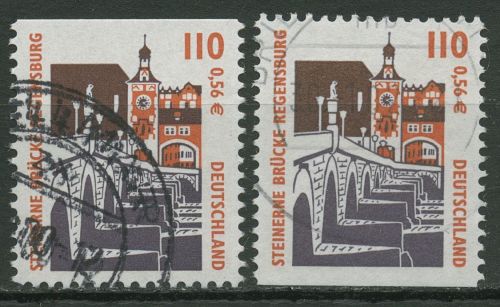 Bund 2000 Bauwerke Steinerne Brücke Rgensburg 2140 C/D gestempelt