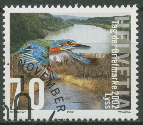 Schweiz 2002 Tag der Briefmarke Eisvogel 1817 gestempelt
