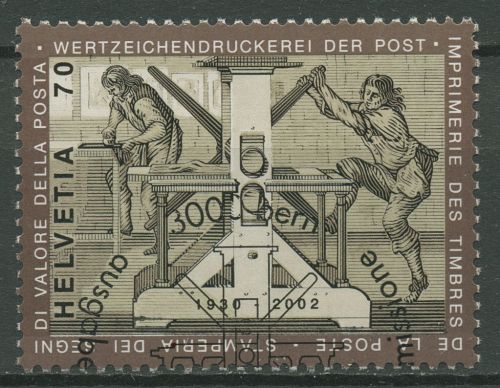 Schweiz 2002 Wertzeichendruckerei der Post 1807 gestempelt