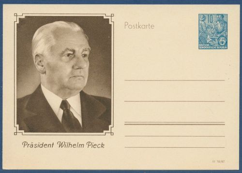 DDR 1956 Wilhelm Pieck Sonderpostkarte 80. Geburtstag P 67 ungebraucht (X40990)