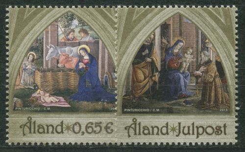 Aland 2013 Weihnachten Fresken 384/85 postfrisch