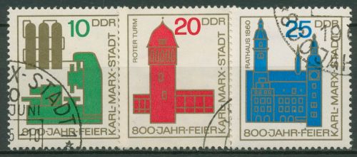 DDR 1965 Karl-Marx-Stadt Chemnitz 1117/19 gestempelt