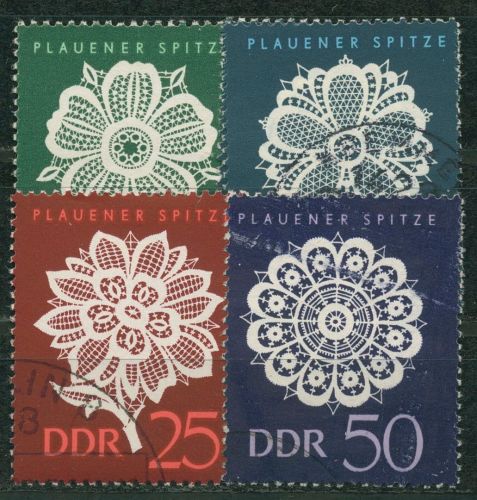 DDR 1966 Plauener Spitze 1185/88 gestempelt