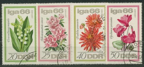 DDR 1966 Gartenausstellung IGA Erfurt Blumen 1189/92 postfrisch