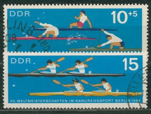 DDR 1966 Wassersport Kanu 1202/03 gestempelt