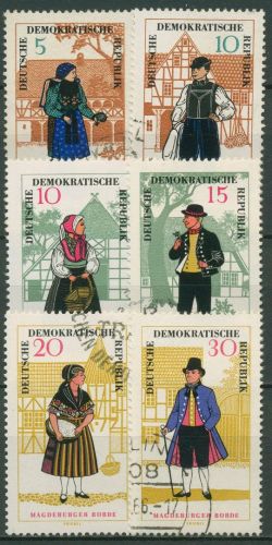 DDR 1966 Volkstrachten Thüringen Mecklenburg Magdeburg 1214/19 gestempelt