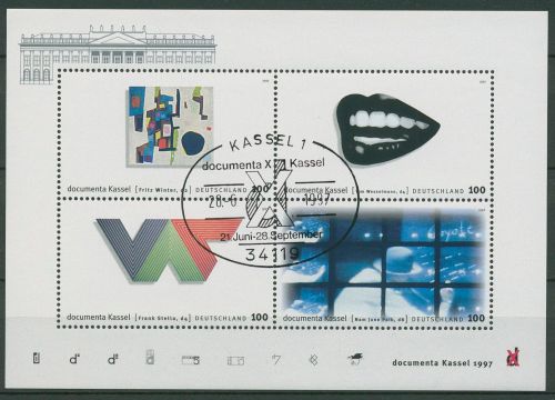 Bund 1997 documenta Kassel Block 39 ESST Kassel gestempelt (C98747)