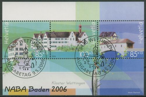 Schweiz 2006 NABA Baden Kloster Wettingen Block 40 gestempelt (C96312)