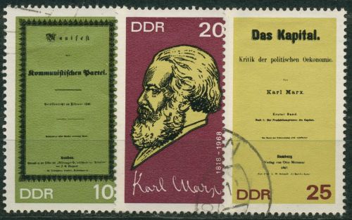DDR 1968 Karl Marx Das Kapital 1365/67 A gestempelt