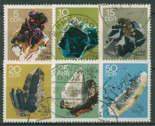 DDR 1969 Bergakademie Freiberg Mineralien 1468/73 gestempelt