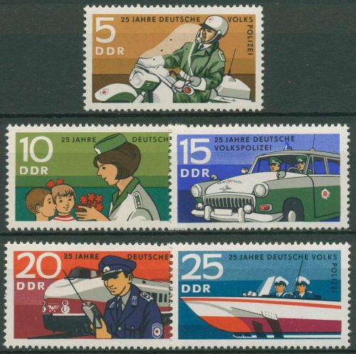 DDR 1970 Volkspolizei Polizisten 1579/83 postfrisch