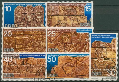 DDR 1970 Archäologie Löwentempel Sudan 1584/90 gestempelt