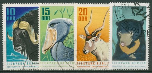 DDR 1970 Tiere Tierpark Berlin Antilope Bär 1617/20 gestempelt