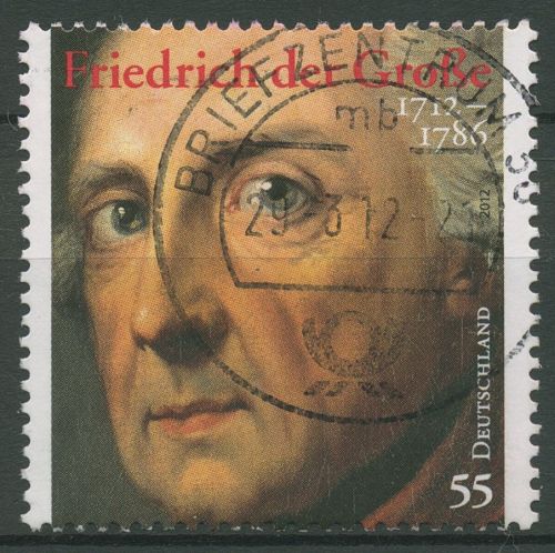 Bund 2012 Preußenkönig Friedrich d. Große 2906 gestempelt