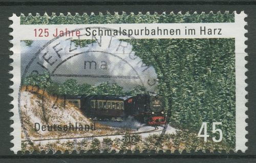 Bund 2012 Harzer Schmalspurbahn 2910 gestempelt