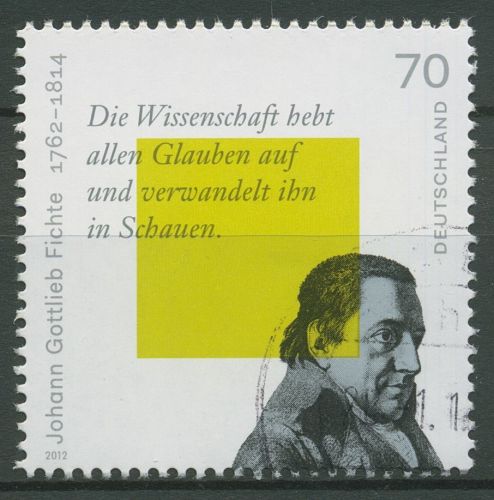 Bund 2012 Philosoph Johann Gottlieb Fichte 2934 gestempelt