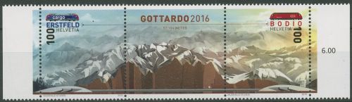 Schweiz 2016 Eröffnung des Gotthard-Basistunnels 2443/44 ZD postfrisch (C42517)