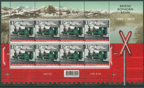 Schweiz 2017 125 Jahre Brienz-Rothorn-Bahn 2492 K postfrisch (C42518)