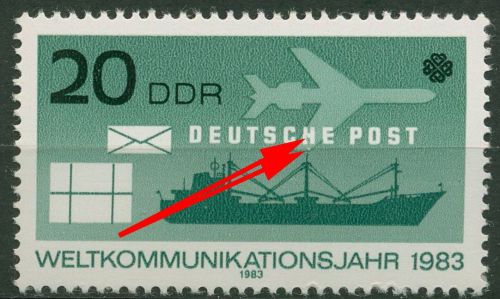 DDR 1983 Kommunikation mit Plattenfehler 2772 F 33 postfrisch