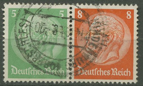 Deutsches Reich Zusammendrucke 1937/39 Hindenburg W 70 gestempelt