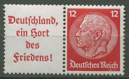 Deutsches Reich Zusammendrucke 1936/37 Hindenburg W 67 postfrisch