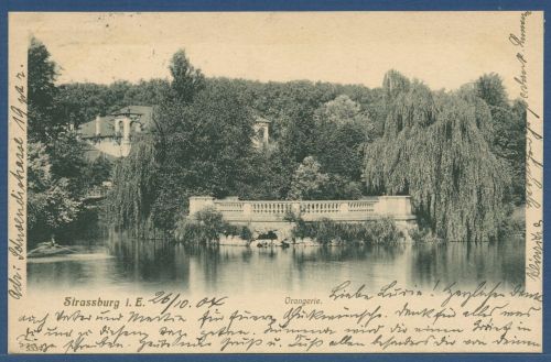 Straßburg im Elsaß Orangerie, gelaufen 1904 (AK5922)