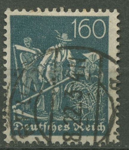 Deutsches Reich 1921 Arbeiter Posthorn Pflüger 170 gestempelt geprüft