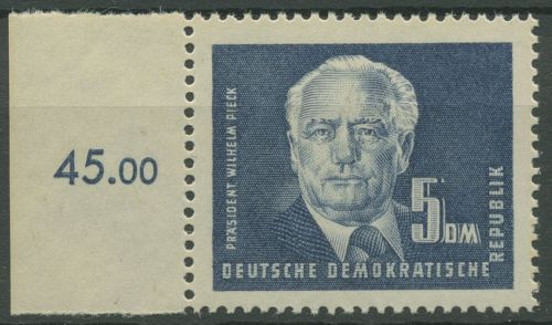 DDR 1950 Präsident Wilhelm Pieck 255 Rand links postfrisch