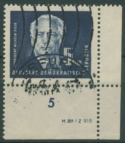 DDR 1950 Präsident Wilhelm Pieck 255 DV Ecke 4 gestempelt