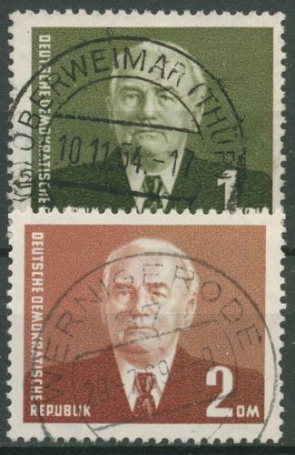 DDR 1953 Präsident Wilhelm Pieck 342/43 a mit TOP-Stempel