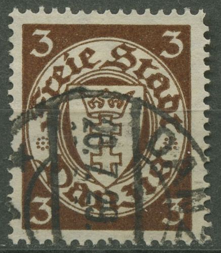 Danzig 1927 Freimarke Staatswappen 216 x gestempelt