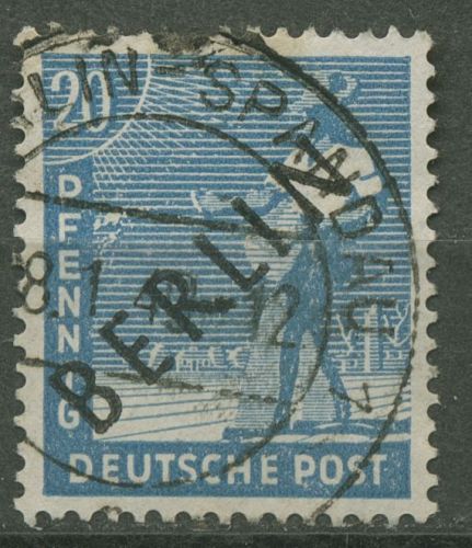Berlin 1948 Schwarzaufdruck 8 mit TOP-Stempel