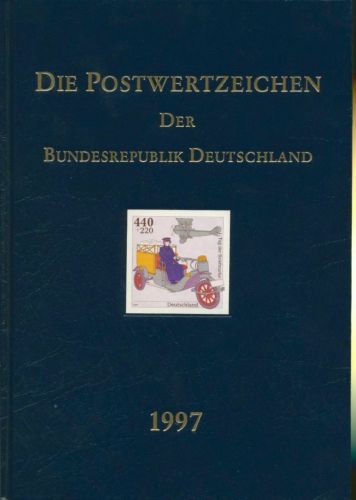 Bund Jahrbuch 1997 mit allen Marken postfrisch und Schwarzdruck (XL9587)
