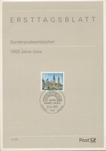 Bund Jahrgang 1995 Ersttagsblätter ETB komplett (XL9695)