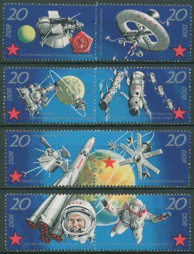 DDR 1971 Sowjetische Weltraumflüge Kosmonauten 1636/43 postfrisch