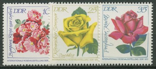 DDR 1972 Pflanzen Blumen Rosen Rosenausstellung Erfurt 1778/80 postfrisch