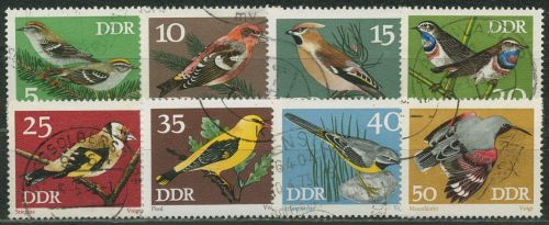 DDR 1973 Tiere Vögel Singvögel 1834/41 gestempelt