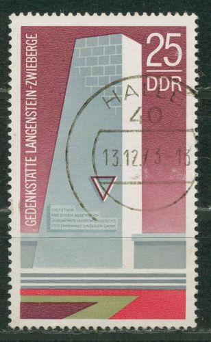 DDR 1973 Gedenkstätten Langenstein-Zwieberge 1878 gestempelt