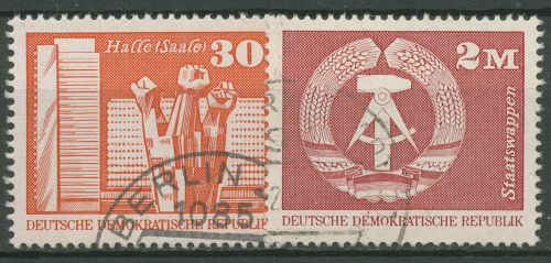 DDR 1973 Aufbau DDR Ernst-Thälmann-Platz Halle/Saale 1899/00 gestempelt