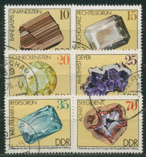 DDR 1974 Bergakademie Freiberg Mineralien 2006/11 gestempelt