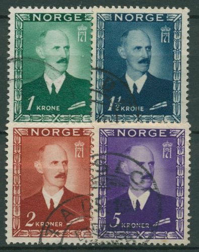 Norwegen 1946 König Haakon VII. 315/18 gestempelt