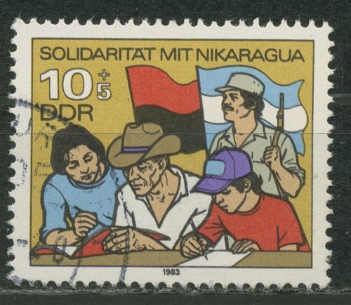 DDR 1983 Solidarität mit Nicaragua 2834 gestempelt