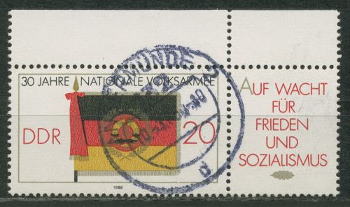 DDR 1986 Nationale Volksarmee NVA 3001 Zf gestempelt