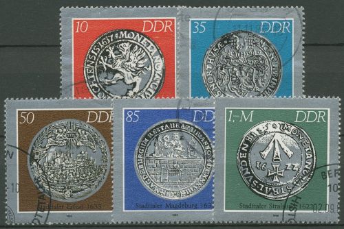 DDR 1986 Historische Münzen Städtetaler 3040/44 gestempelt