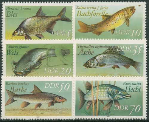 DDR 1987 Tiere Fische Süsswasserfische 3095/00 postfrisch